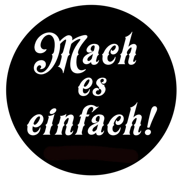 Aufkleber: Mach es einfach